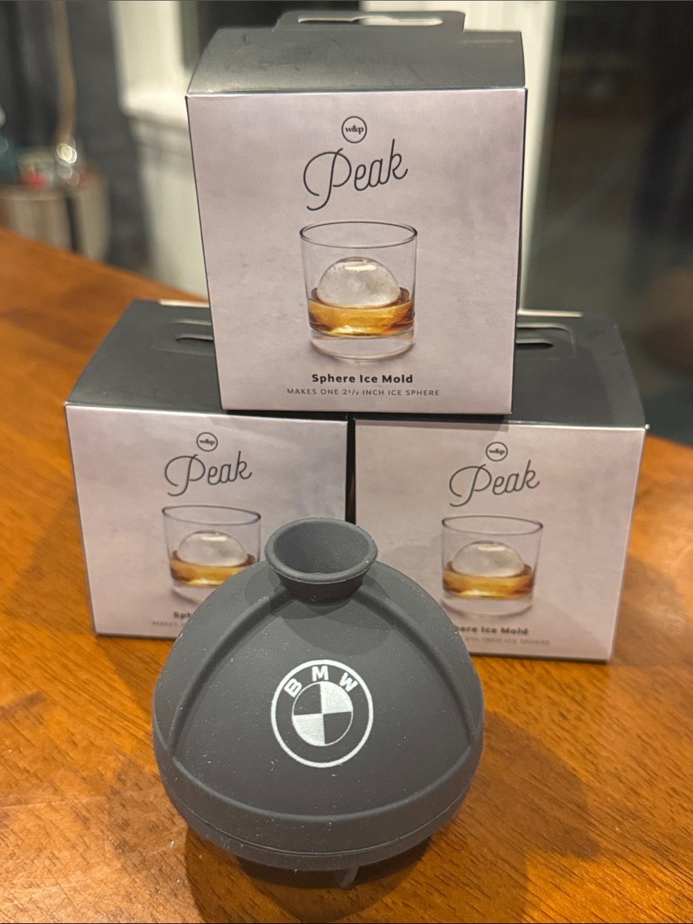 NWT Set of 3 BMW Peak Silicone Sphere Ice Mold